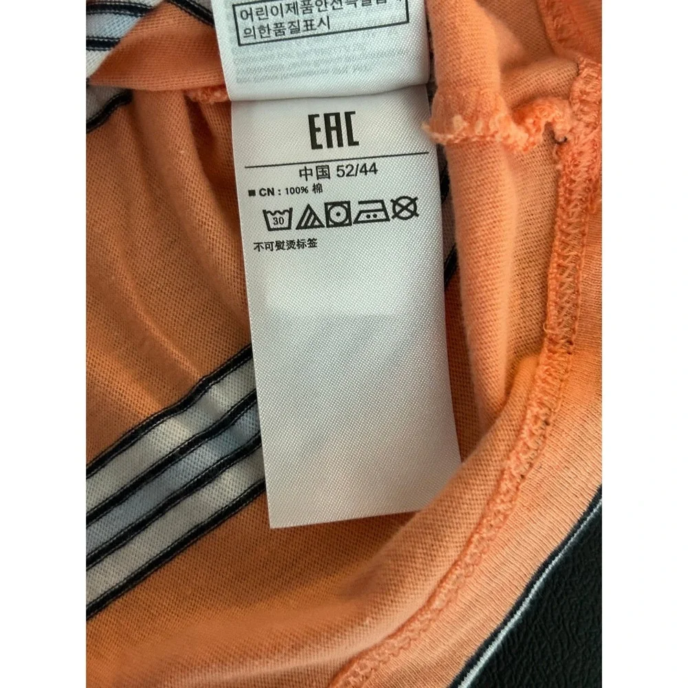 Baby Gap Orange Striped Short Sleeve Henley T-Shirt 0-3 Months (1267)